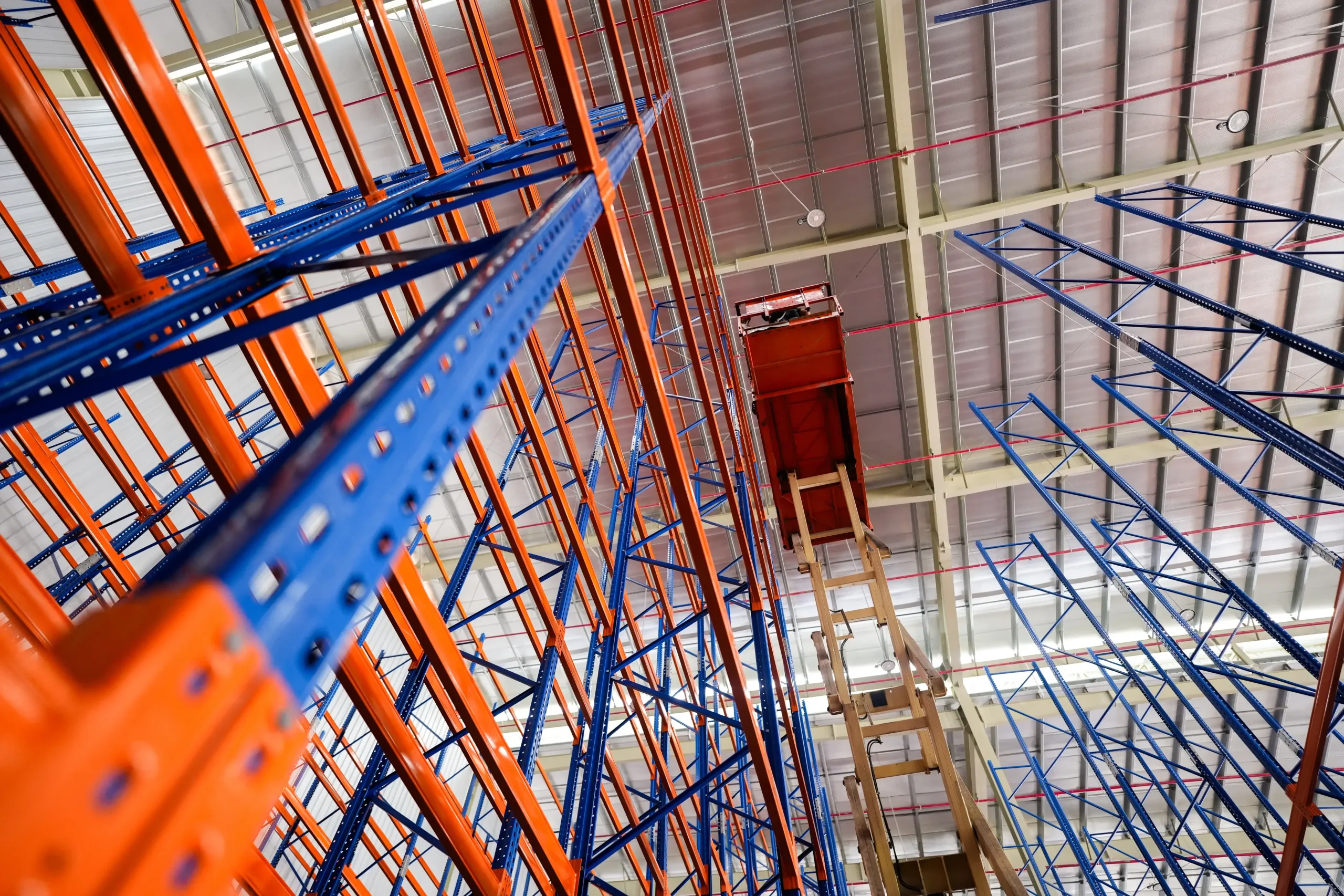 12,000-Pallet Selective Pallet Racking Construction in progress